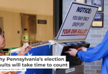John Zapf drops off a mail-in ballot on Oct. 15, 2024, in Doylestown, Pa. Hannah Beier/Getty Images
